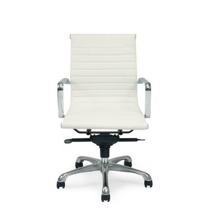 MOES HOME COLLECTION Omega Office Chair- Low Back- White, 2Pk ZM-1002-18